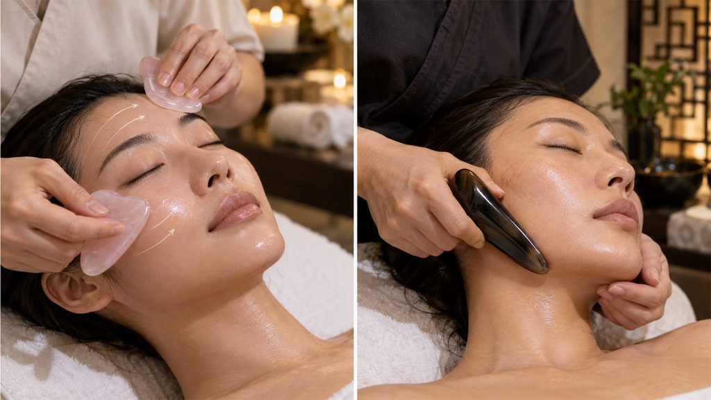 Gua Sha and Bojin Facials Explained: How Each Treatment Works and What It Targets 2 Tarabliss3.How Do Gua Sha and Bojin Differ in Practice